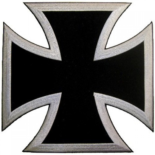 CHOPPERS CROSS PATCH SILVER