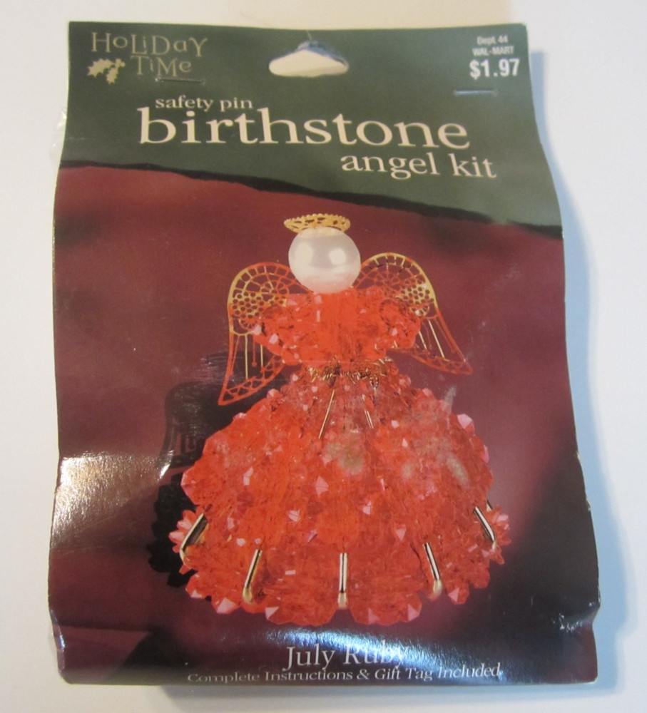 Holiday Time Beaded Angel Kit July Ruby New Red