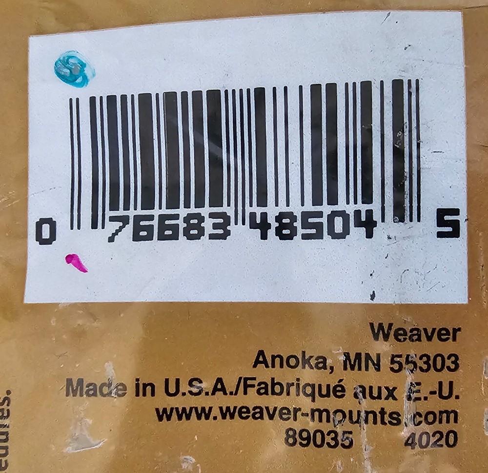WEAVER 61M top mount base front rear scope Modern Muzzleloader Knight SAKO 48504