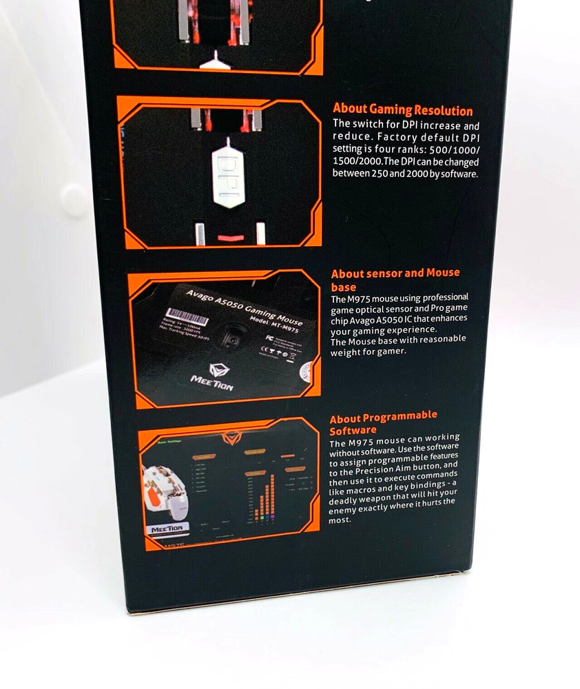 MeeTion Black M975 Macro Gaming Mouse