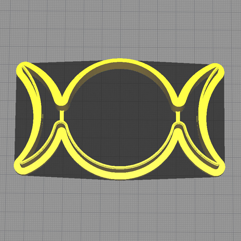 Triple Goddess Symbol Shaped Cookie Cutter