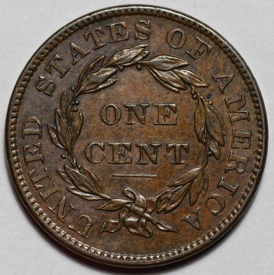 1837 Coronet Head Large Cent - Medium Letters - US 1c Copper Coin
