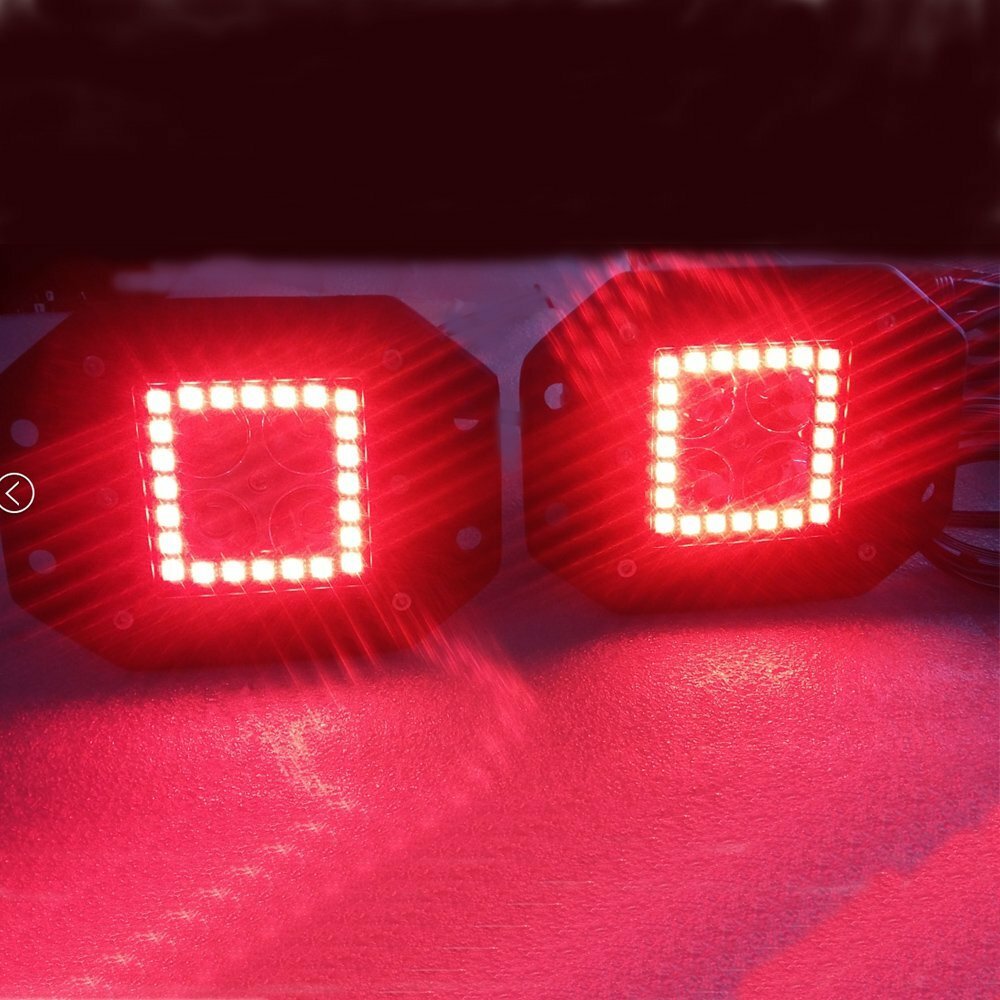 2Pods 5 Inch LED Work Lights Chasing Halo Ring Spot Light Flush Mount Bluetooth