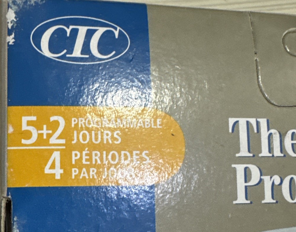 CTC THERMOSTAT 43154A PROGRAMMABLE SINGLE STAGE