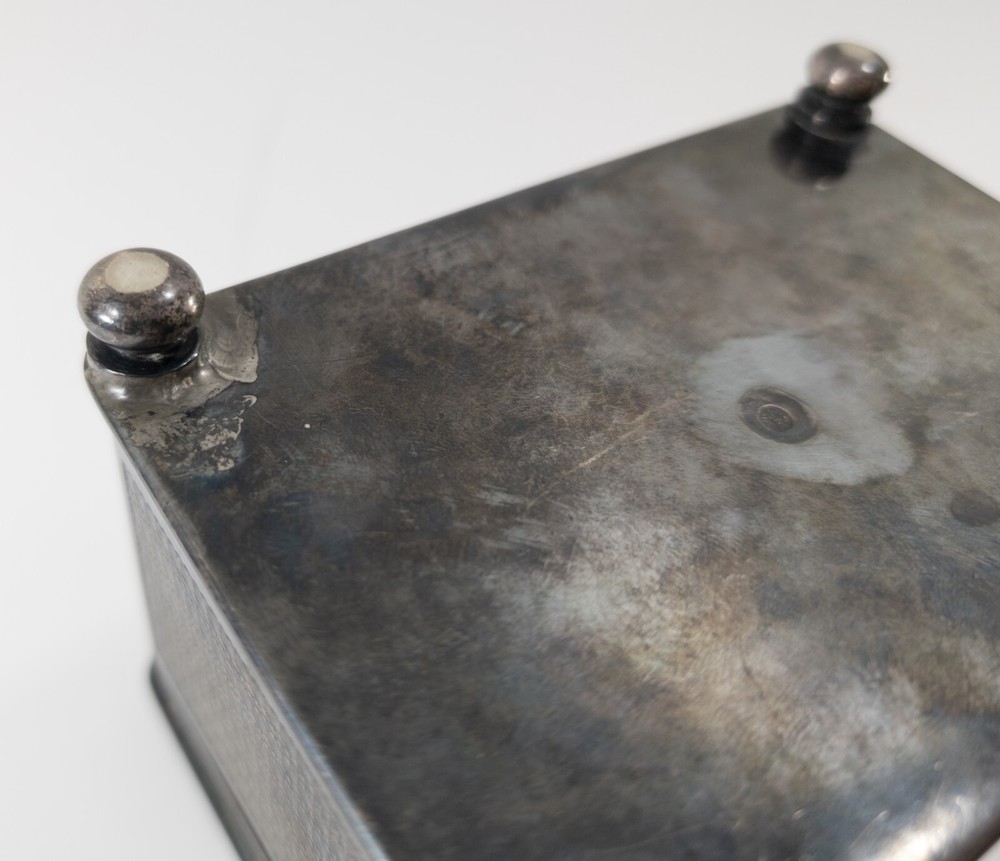 Antique Krupp Berndorf German Silverplate Etrog Sugar Box