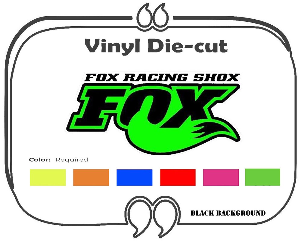 Fox Racing Shox Fluorescent stickers decal