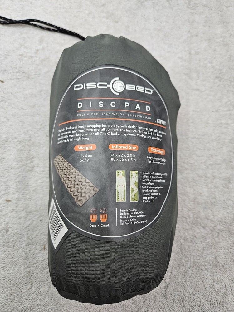 KLYMIT DISC-O-BED DISCPAD  FULL SIZE