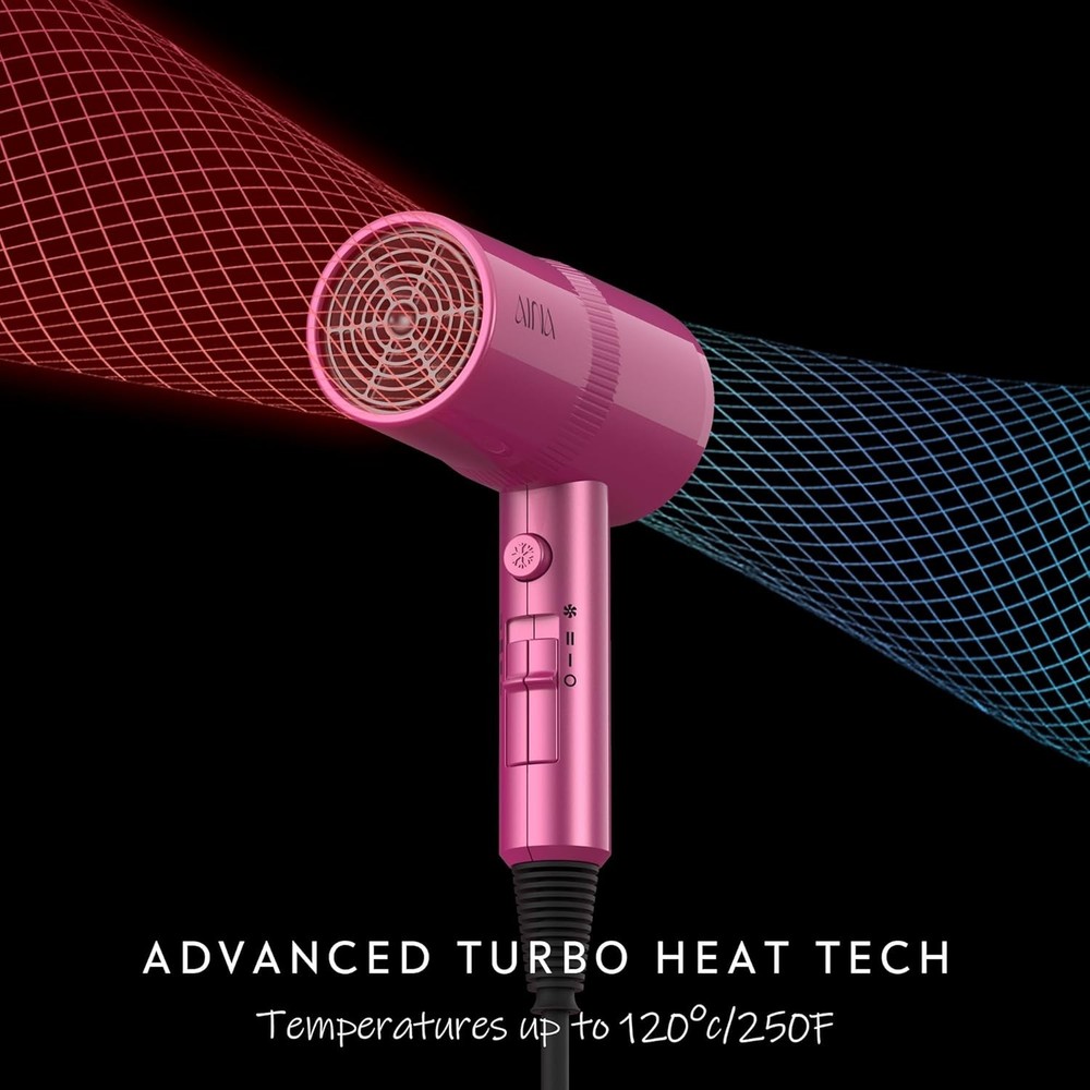 Hair Dryer with Diffuser for Women Ionic Ceramic Coating Cold Shot Fast Drying
