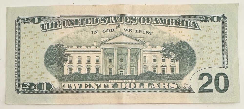 One (1) 2017 $20 Note w/Over-Ink Error on the Upper & Lower #7’s!