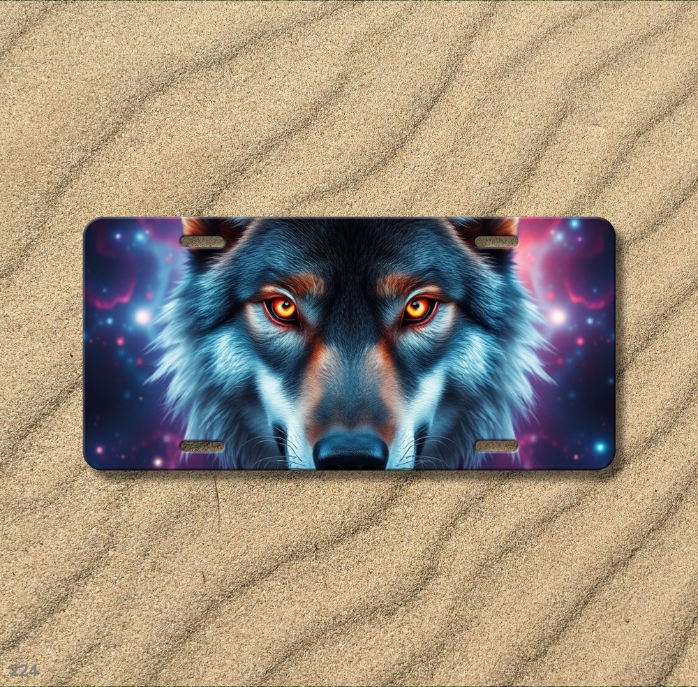 Powerful Wolf License Plate Customizable Front Bumper Plate Anniversary Gift