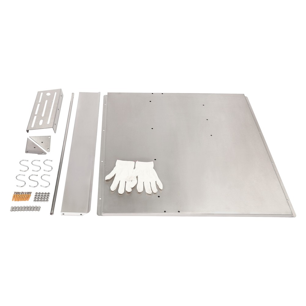 6-Hook Range Hood Backsplash Range Hood Wall Shield Splash Plate Stainless Steel