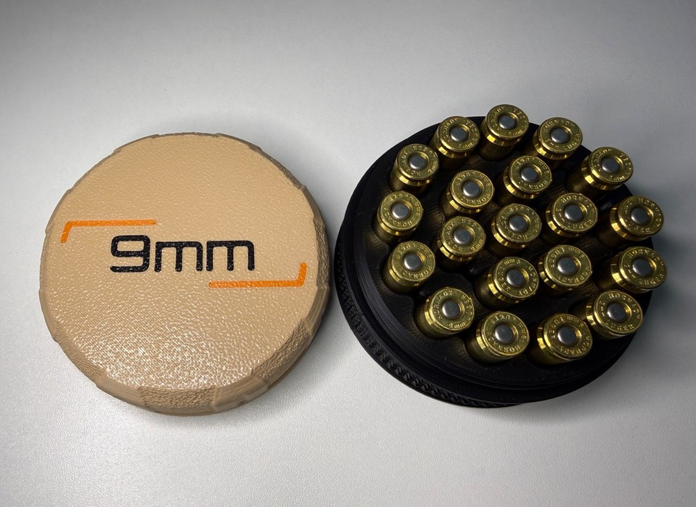 3-D Printed 9mm Ammo Box Storage Case Container 20- Round
