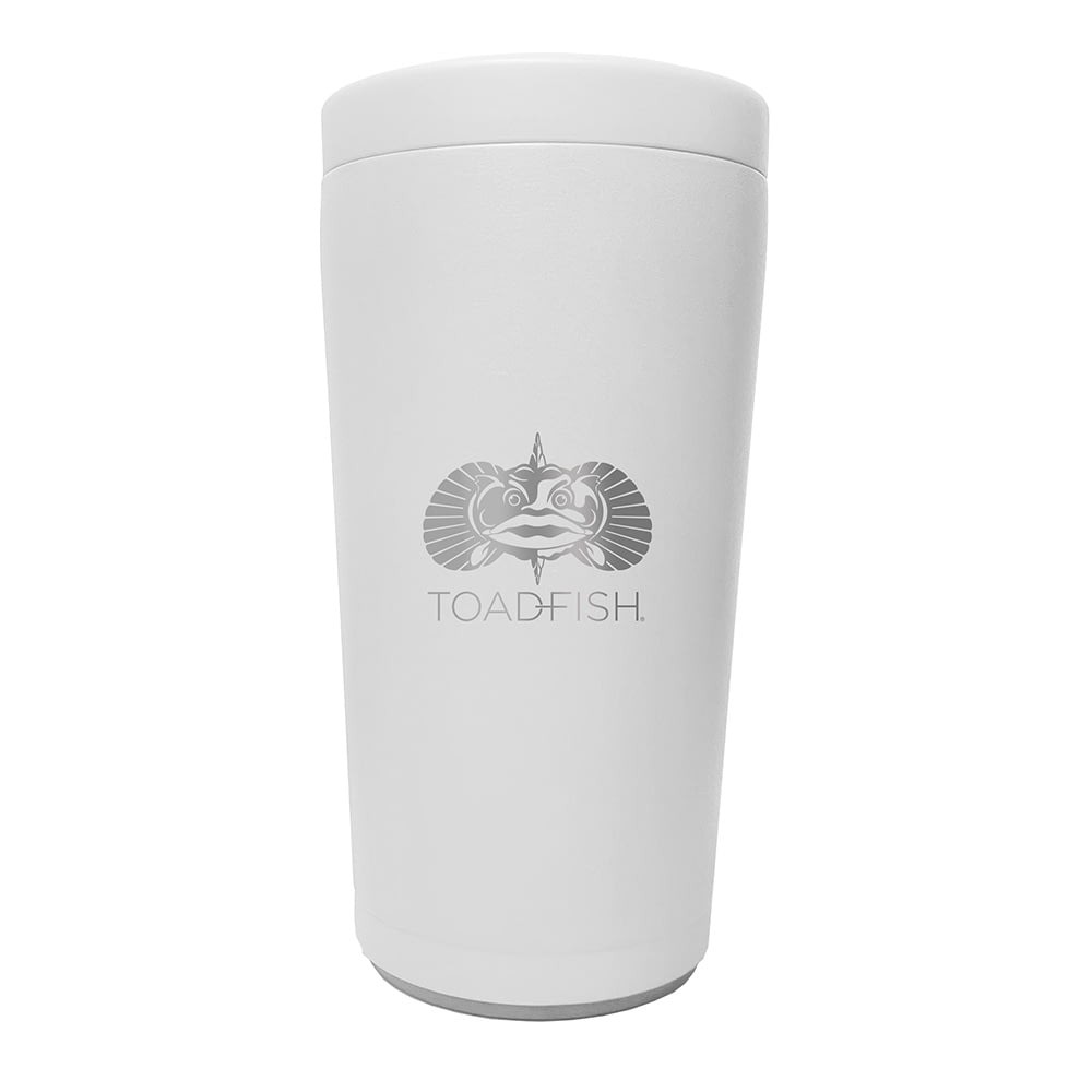 Toadfish Non-Tipping Can Cooler 2.0 - Universal Design - White, 5005