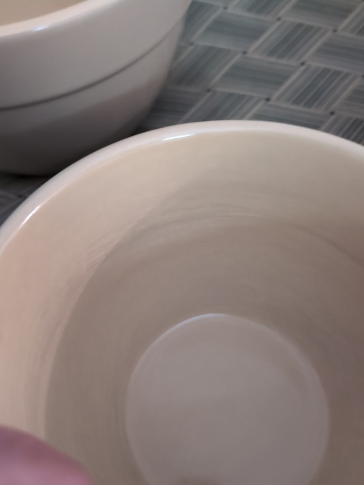 (4) Stackable Stoneware Mixing Bowls