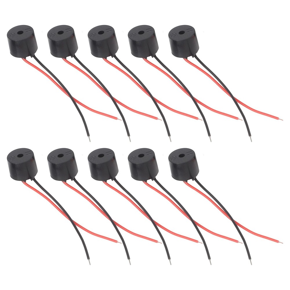 Reliable 10Pcs Active Wired Buzzer for Motorcycles Steering ABS Material