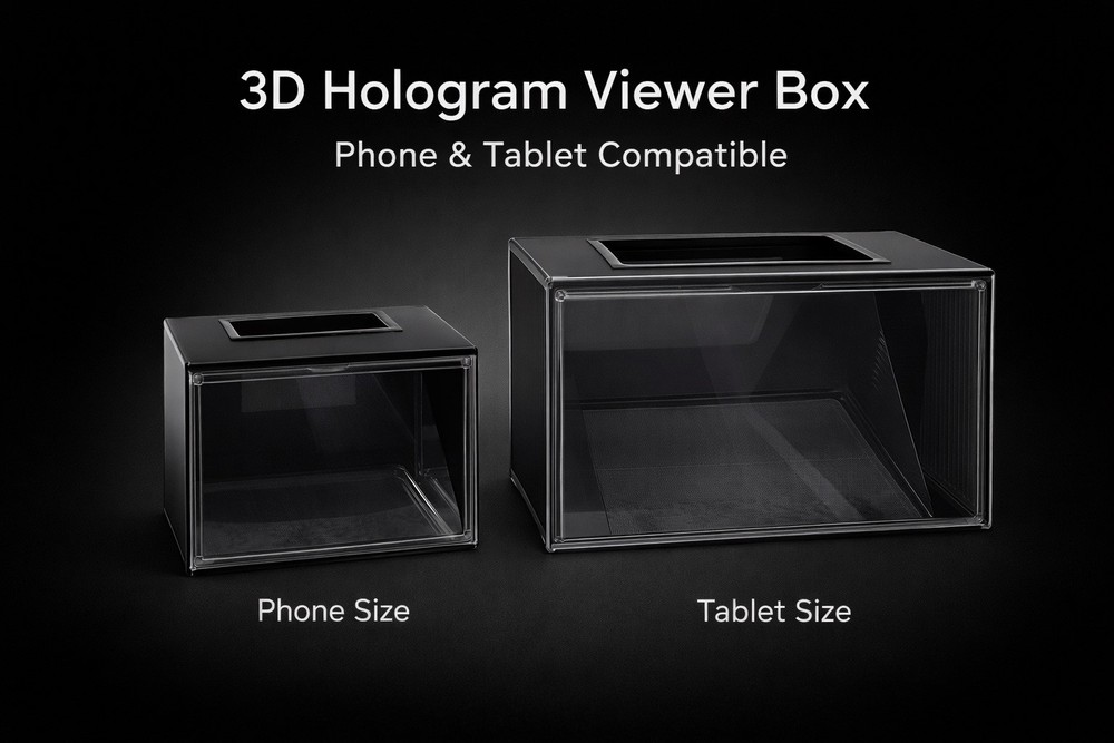 3D Hologram Viewing Box Projector –  tablet  Compatible Display Illusion Box