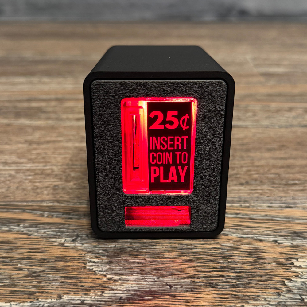 TinyBrights Insert Coin Cube – Light-Up Button, Working Coin Slot, Arcade Sounds