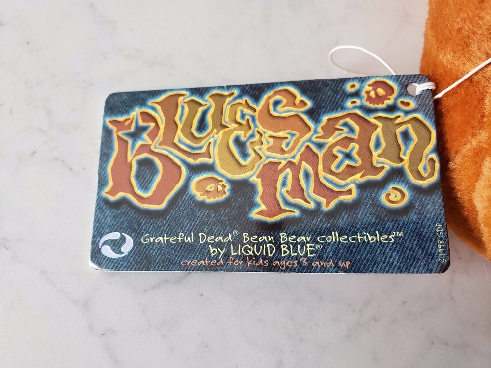 Vintage Liquid Blue ~ Grateful Dead Bean Bear Blues Man