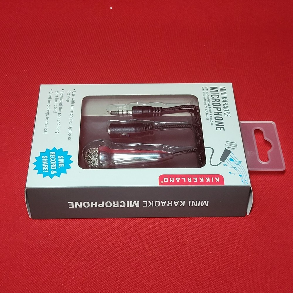 Kikkerland Mini Karaoke Microphone Sing Record & Share
