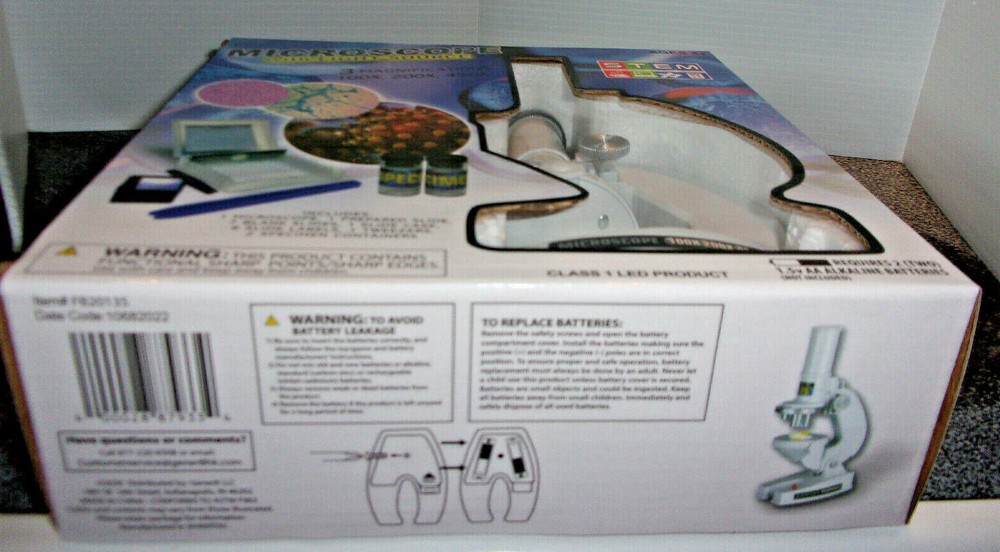 Stem 3 Magnification 100X-450X Microscope Kit For Kids With Light Source Ages 8+