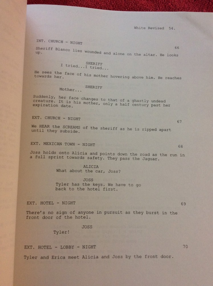 ORIGINAL SCRIPT BLUEPRINT ALL SOULS DAY DANNY TREJO MARISA RAMIREZ DAVID KEITH