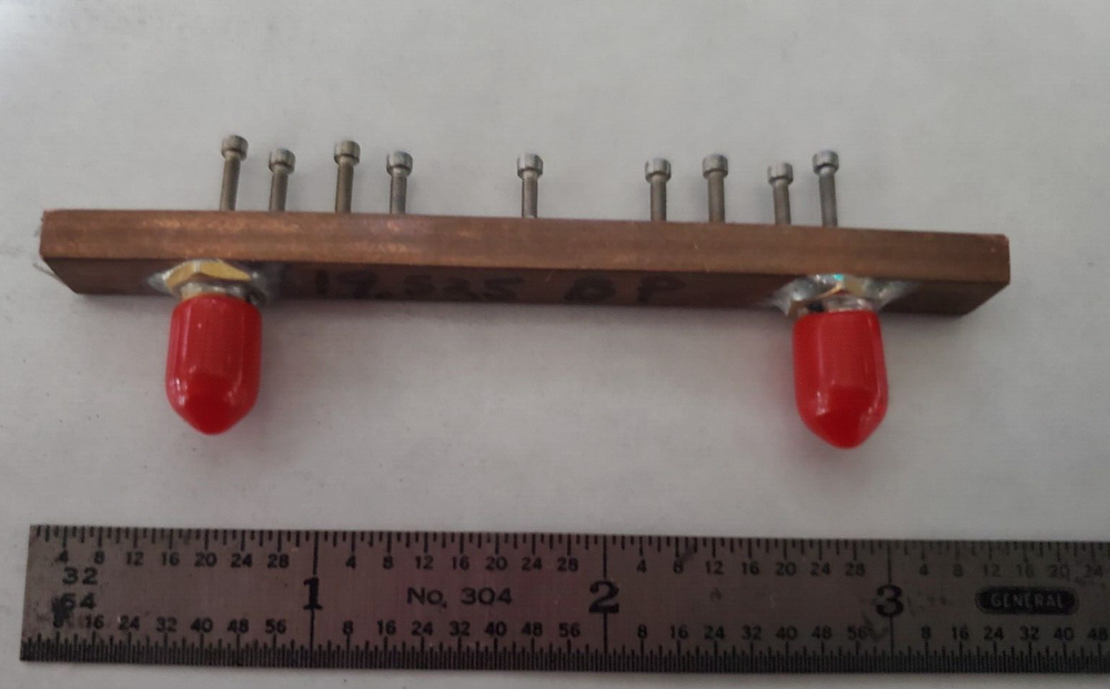 19.525 Ghz Bandpass filter with test data-see plot (tunable) SMA connectors