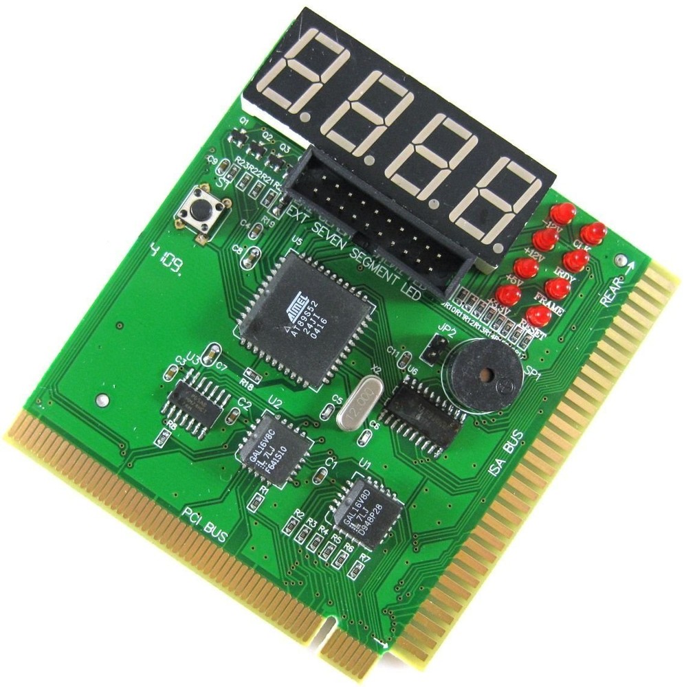 4 Digit PCI and ISA PC Computer Motherboard Power Diagnostic Analyzer Post Te...