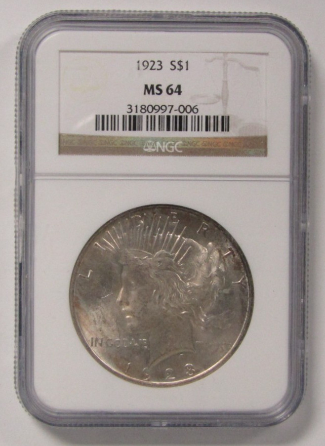 1923 Peace Dollar NGC MS 64