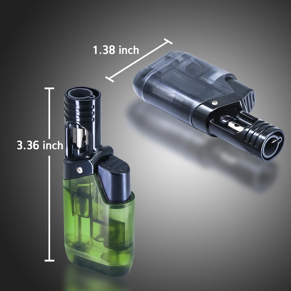 2 Pack Torch Lighter Mini Butane Multipurpose Utility Lighters with Wand Jet ...