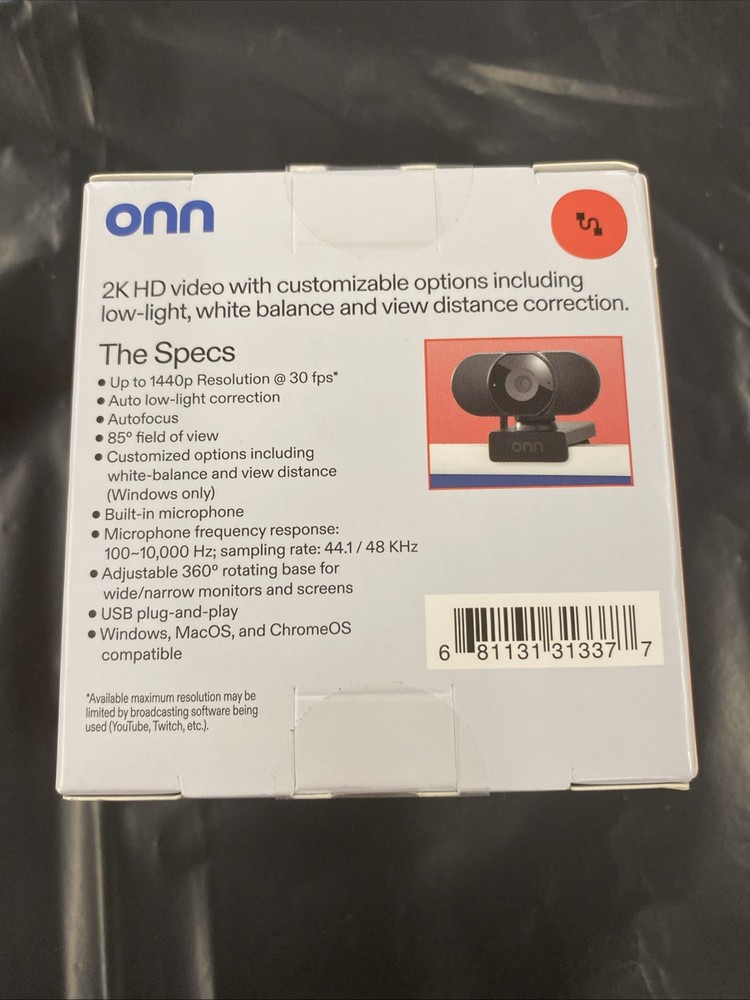 1440P Webcam with Autofocus and Built-in Microphone, Adjustable,Black