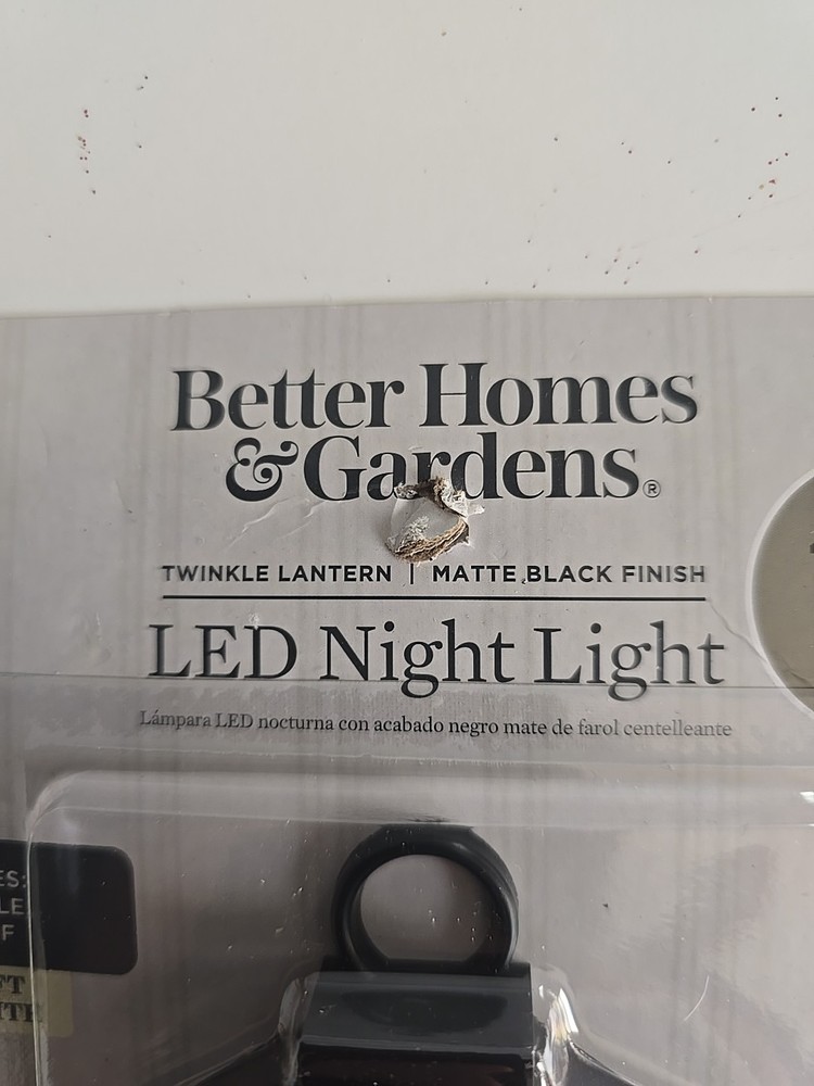 Better Homes & Gardens LED Night Light Twinkle Lantern 3 Modes Soft White