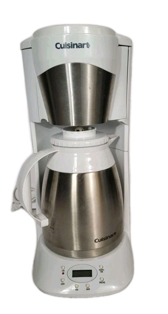 Cuisinart DTC 975N 12 Cup Programmable Coffee Maker White Silver Thermal