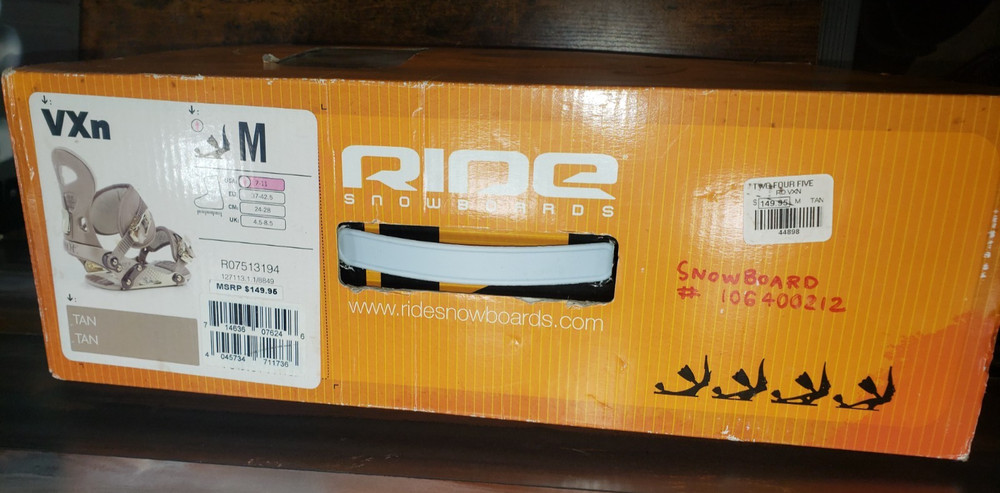 Ride VXN Convertible Snowboard Bindings Grey Medium size 7-11