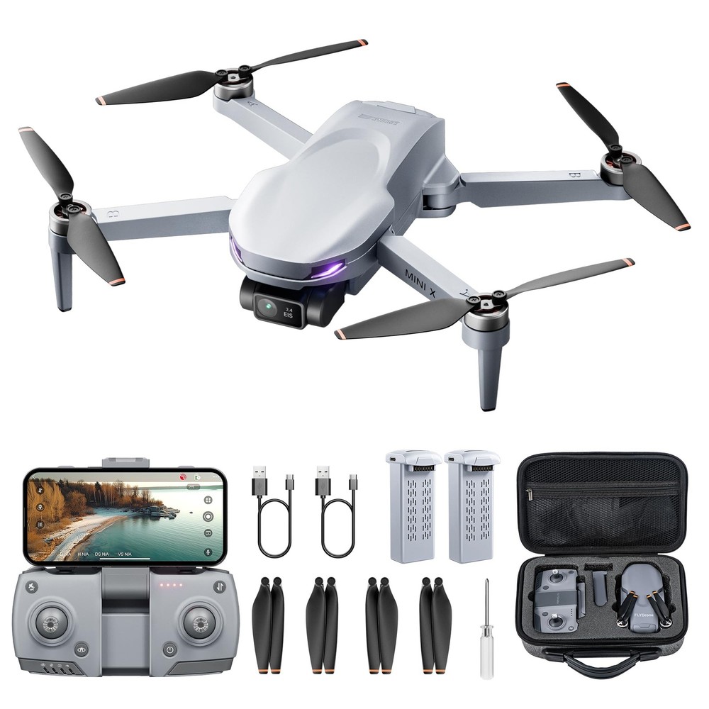 GPS Drone with 2K EIS Camera for Adults,Foldable RC Drones Auto Grey