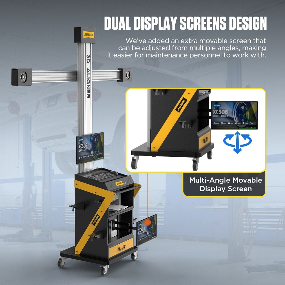 3D Wheel Alignment Machine Tire Aligner Automatic Lifting for two four-post