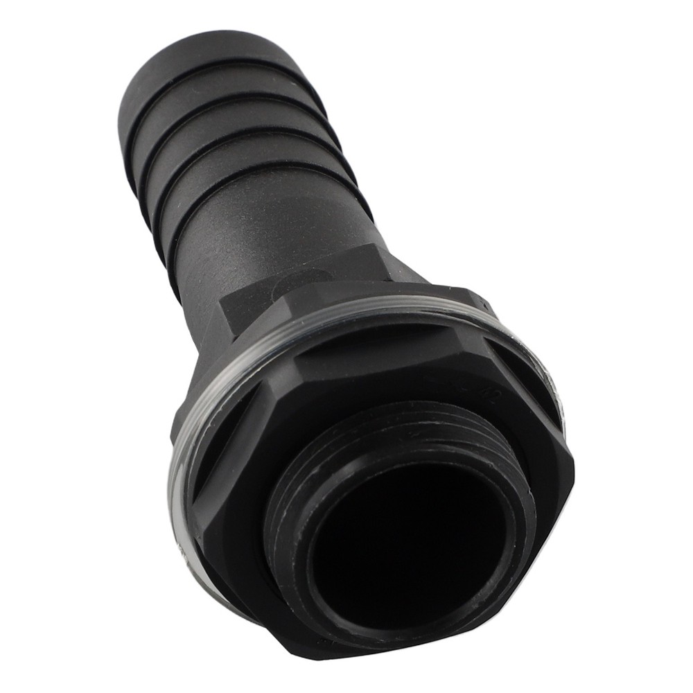 Pipe Overflow Connector 1\\\" Barb 3/4\\\" BSPM Thread Plastic Replacement