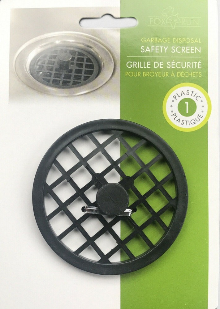 Fox Run Plastic Garbage Disposal Safety Screen, 3 Inches - Black (2-Pack)