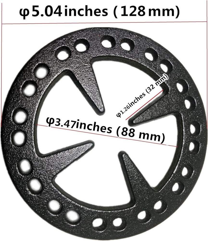 MCAMPAS 5 inch Gas Burner Plate Ring Reducer - Universal Cast Iron Reducer Ring