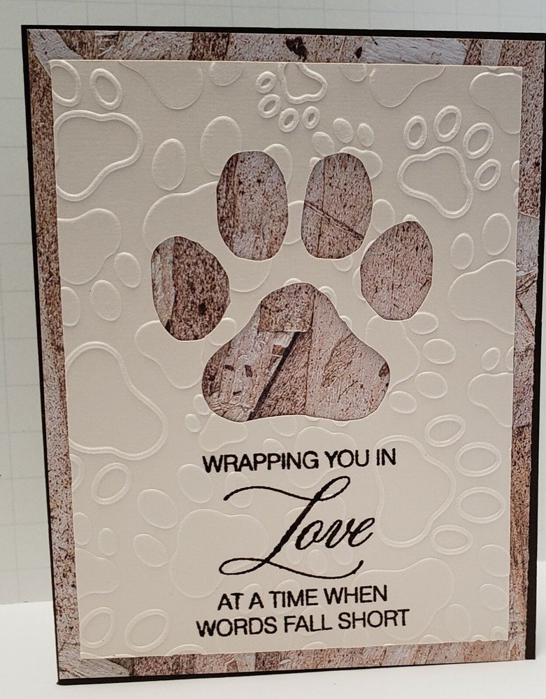 Handcrafted Greeting Card - Pet Sympathy - Words Fall Short