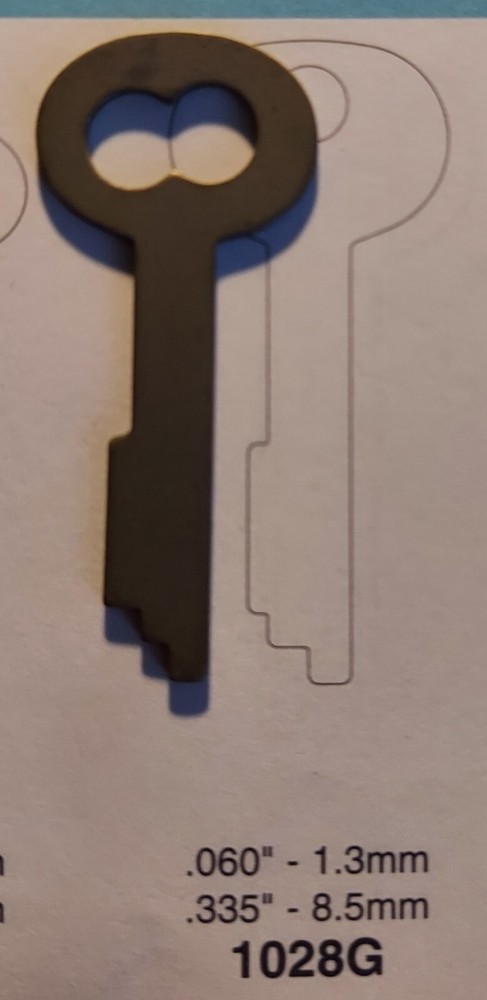 HHM / York, 1028G, Vintage Key Blank.