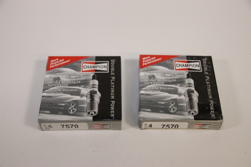 (8) Champion 7570 Double Platinum Spark Plugs - 2 pack - 8 plugs