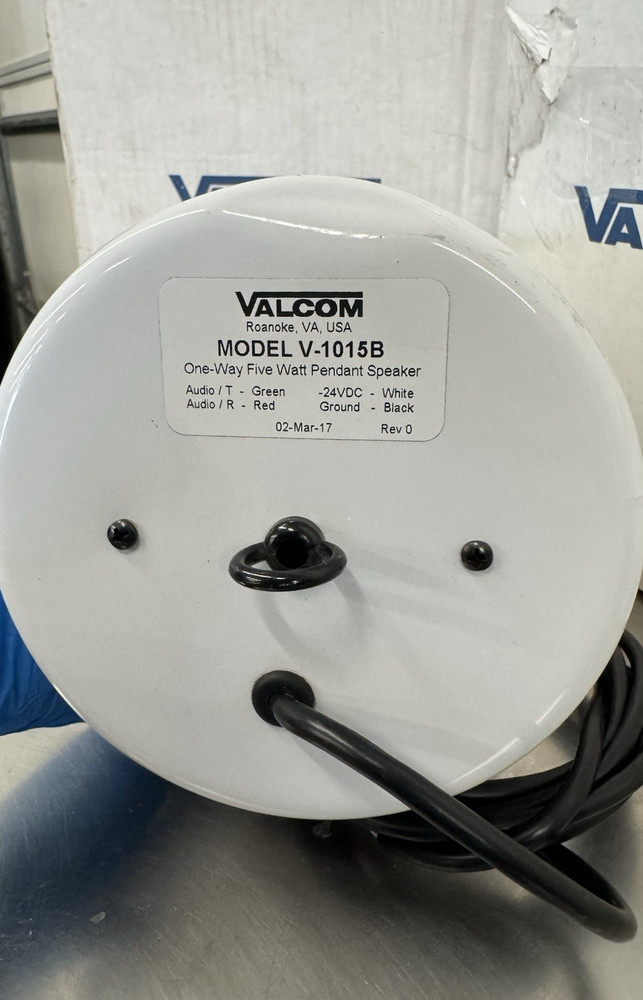 Valcom V-1015B-W White Pendant Speaker