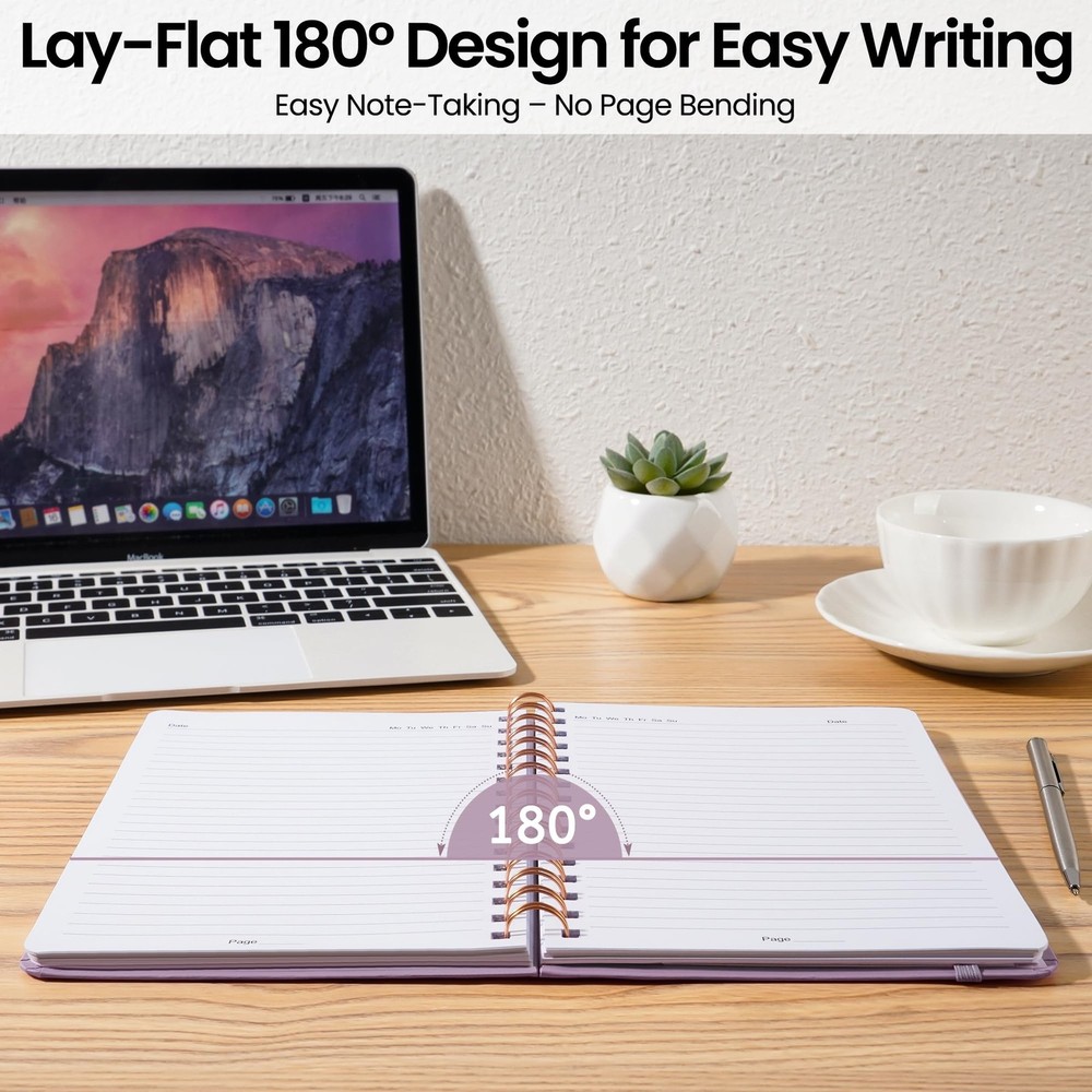 Lined Spiral Journal Notebook, A5 College Ruled Notebook for Journaling, Note-Ta