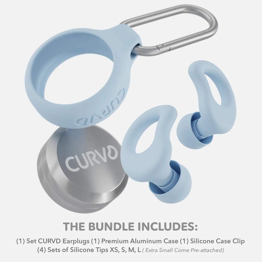 CURVD Everyday™ Earplugs + Case Clip