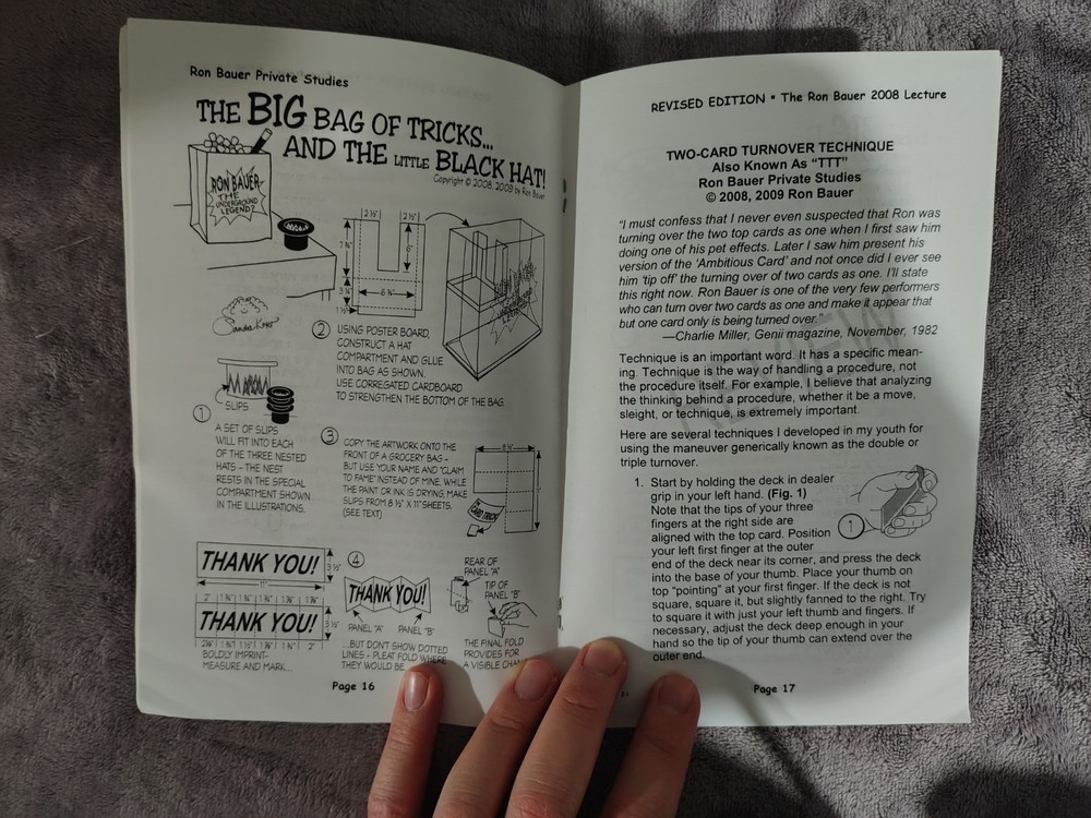 CONDITION NOTE - The Ron Bauer 2008 Lecture: Notes from "The Underground Legend"