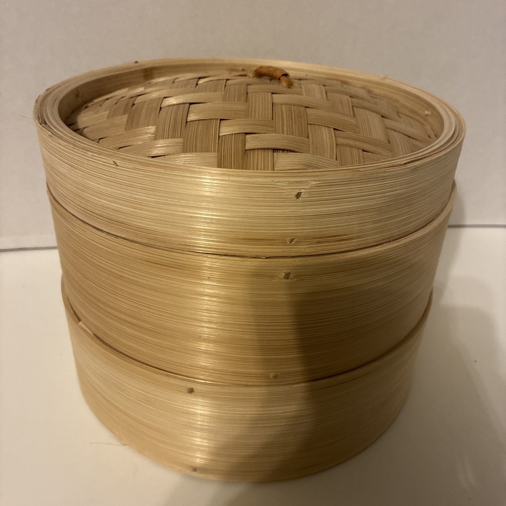 Bamboo Steamer Baskets | 3 Piece Set | 2 Baskets , 1 Lid
