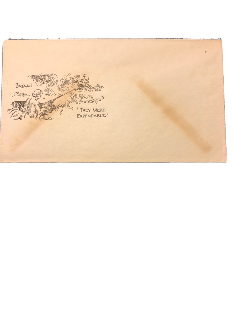 WWII Covers Envelope World War Two Postal Papers WW II WW2 Bataan
