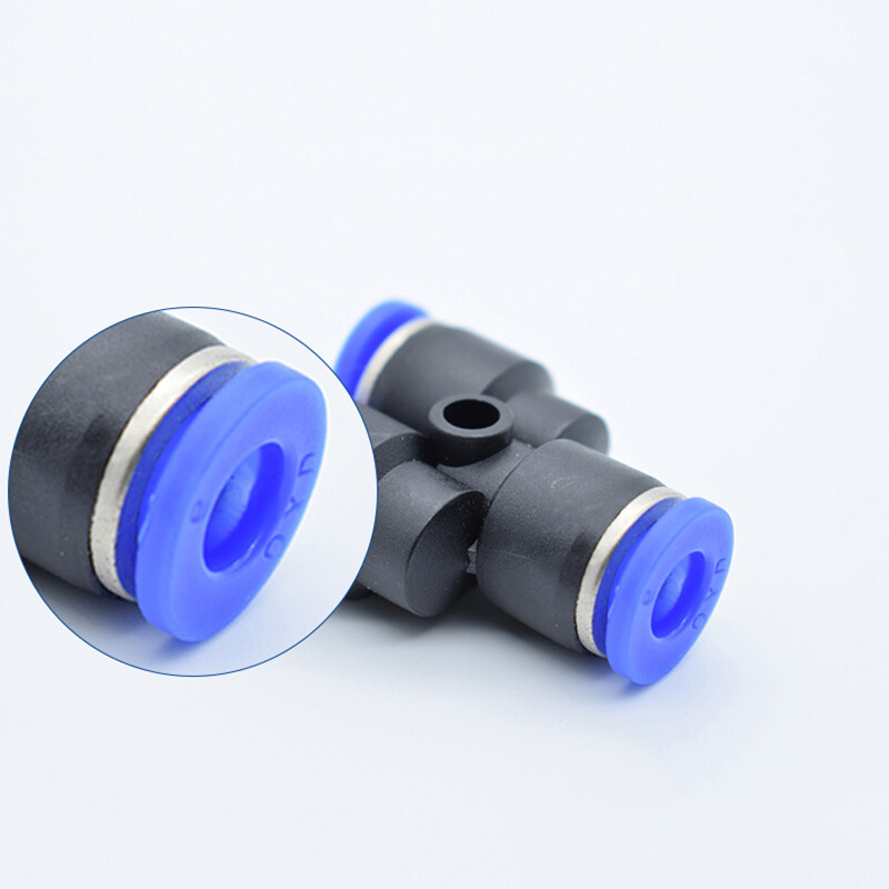 Plastic Y-type Tee Air Push in Fitting 3-Way Quick Pneumatic Connector Equal Ø