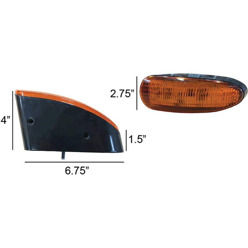 LED Amber Cab Light for John Deere Tractors - Direct Replacement, Plug & Play