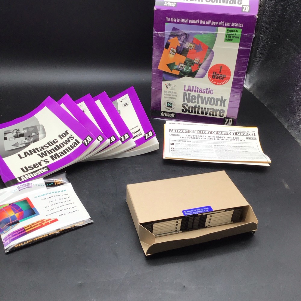 Lantastic Network Software v7.0 With Artisoft Excange-Brand New